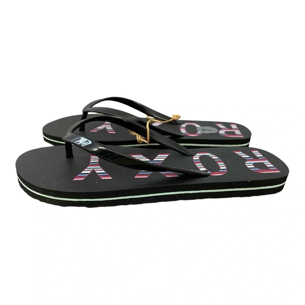 Roxy Women's Starfish V Summer Beach Sandal Flip-flops Thongs Black Size 7 NWT - Picture 3 of 4